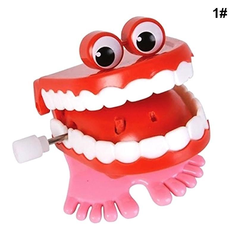 2pcs Spring Wind Up Jump Tooth Dental Gift Dental Toys Wholesale Spring Plastic Toys Jump Teeth Chai