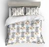 Pineapple Quilt Cover Pillowcase 2 or 3 Fruit Bedding Set Single Bed Double Bed Full Size Washable Zipper Bedding