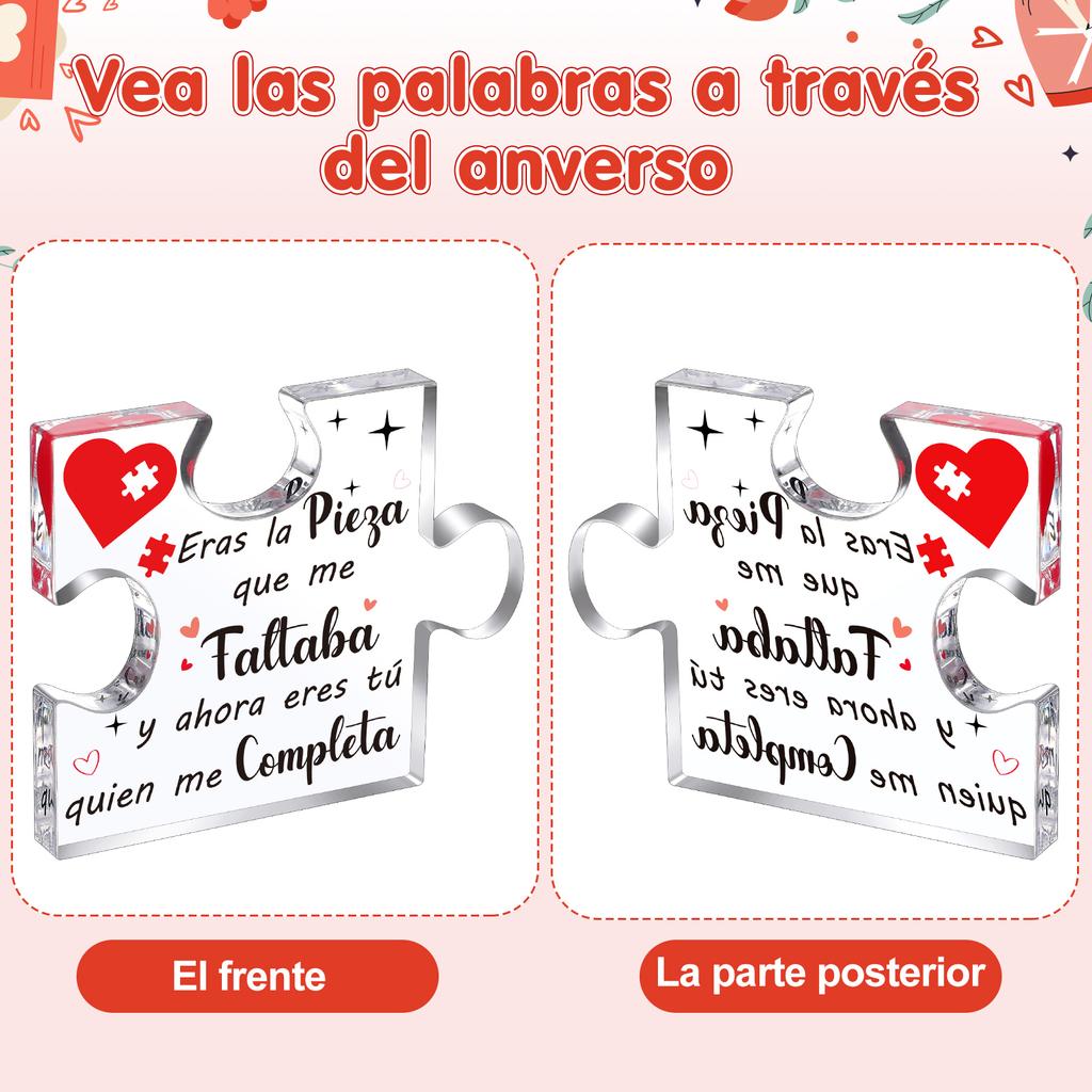 Acrylic Puzzle Plate - Wedding Anniversary Table Decoration For Couple Boyfriend Wife Husband And Lovers