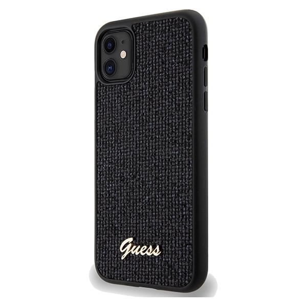 Guess Guhcn61Pmsdgsk Iphone 11 / Xr 6.1 Czarny/Black Hardcase Disco Metal Script