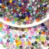100-200pcs 4/6/8mm Mixed Color Crystal Beads Loose Spaced Flat Abacus Glass Beads For DIY Charms Bracelet Necklace Accessories