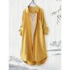 Plus Size Loose Breathable Blouses Shirt Korean Casual Autumn Shirts Women Simple Solid Female Long Sleeved Shirts