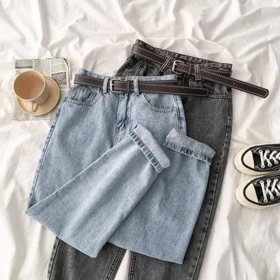 Jeans vintage dritti a vita alta da donna fidanzato mamma streetwear jeans denim pantaloni casual larghi taglie forti