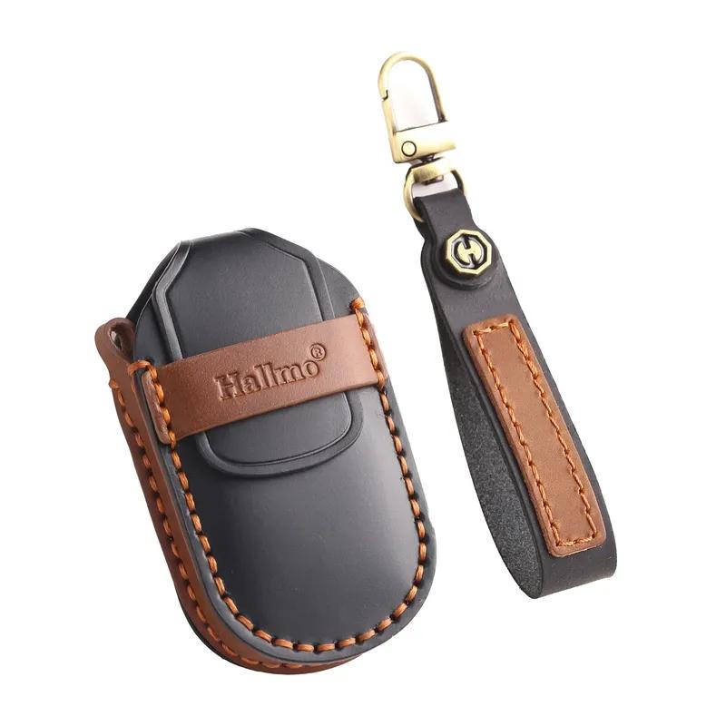 Leather Car Key Case Cover Holder Keychain Shell for Maserati Levante Quattroporte Ghibli Remote Key Protector