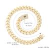 Hip Hop Jewelry Cable Chain Necklace 14K Gold Plated Geometric Brass Zircon Cuban Chain Link Necklace for Gift