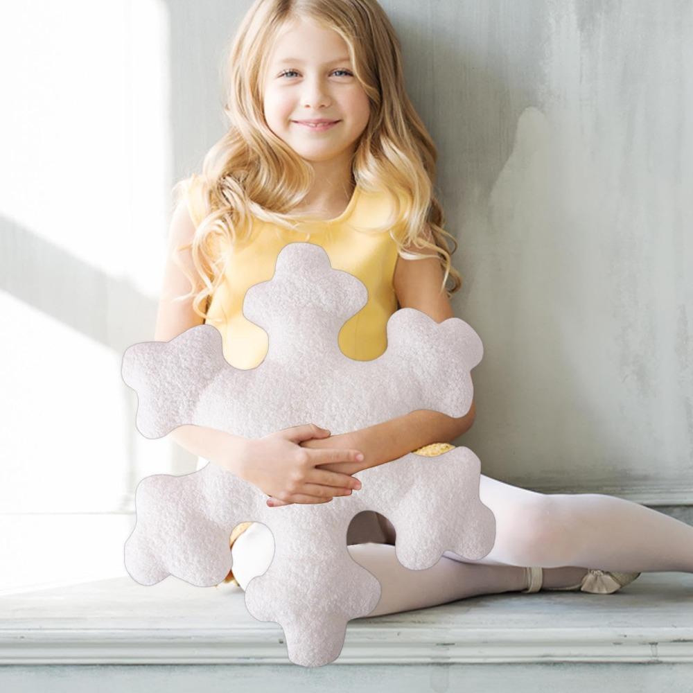 PP Cotton Christmas Snowflake Throw Pillow Soft Snowflake Pillows Living Room