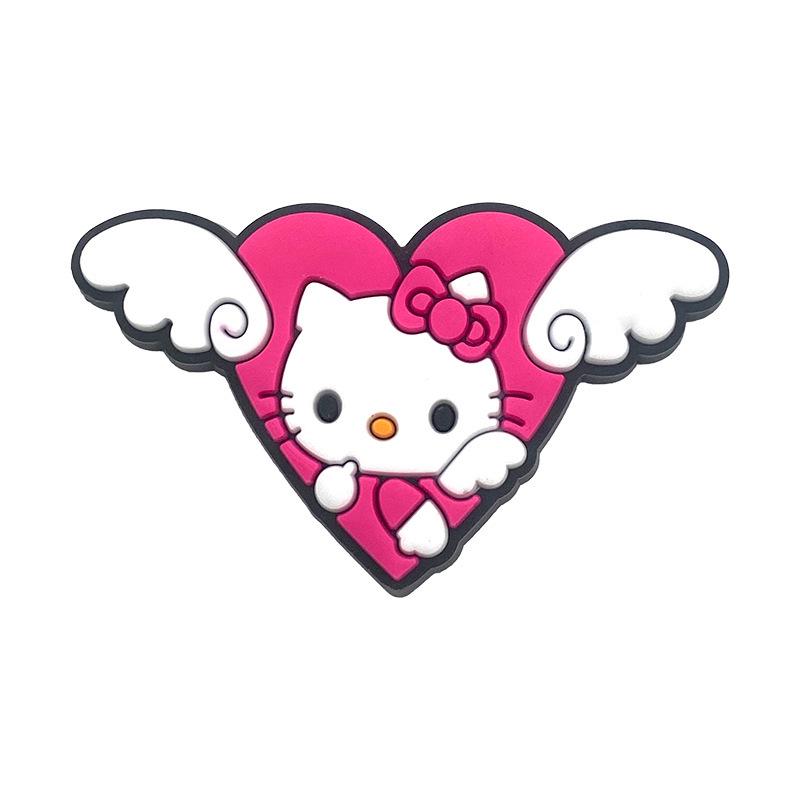 Hello Kitty Cat PVC Rubber Decorative Shoe Buckle - Flower Accessory