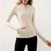 Women's Autumn Long Sleeve Zipper Yoga Jacket - Slim Fit for Running & Training