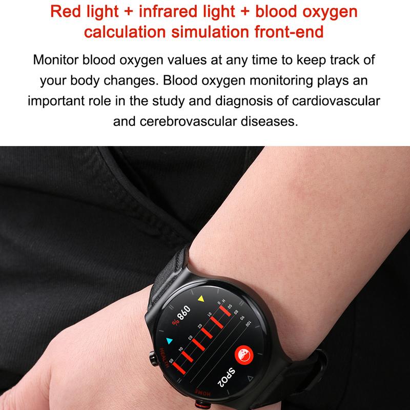 Max Pro Smart Watch Men Laser Treatment ECG Body Temperature Measurement Heart Rate Blood Pressure Oxygen Smartwatch