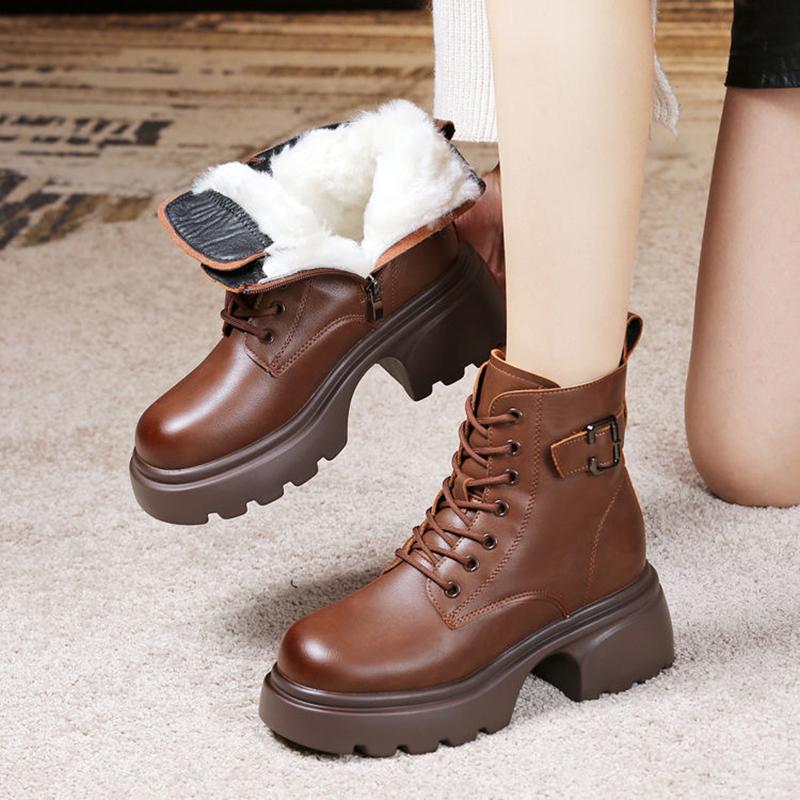 Snøstøvler V vintersko Dame Fortykket såle Dame Ankelstøvletter Vatterte Varme sko