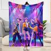 K-pop Demon Hunters Blanket Comfortable Suitable for Bedding Office Livingroom Four Seasons Universal Stylish Decor