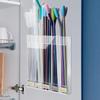 Drinking Straw Holder Organizer No Drilling Cabinet Door Mounted Acrylic Kitchen Chopstick Restaurant Straw Spoon Storage Rack
