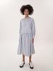 Bemon Hooded Maxi Dress_Black Stripe