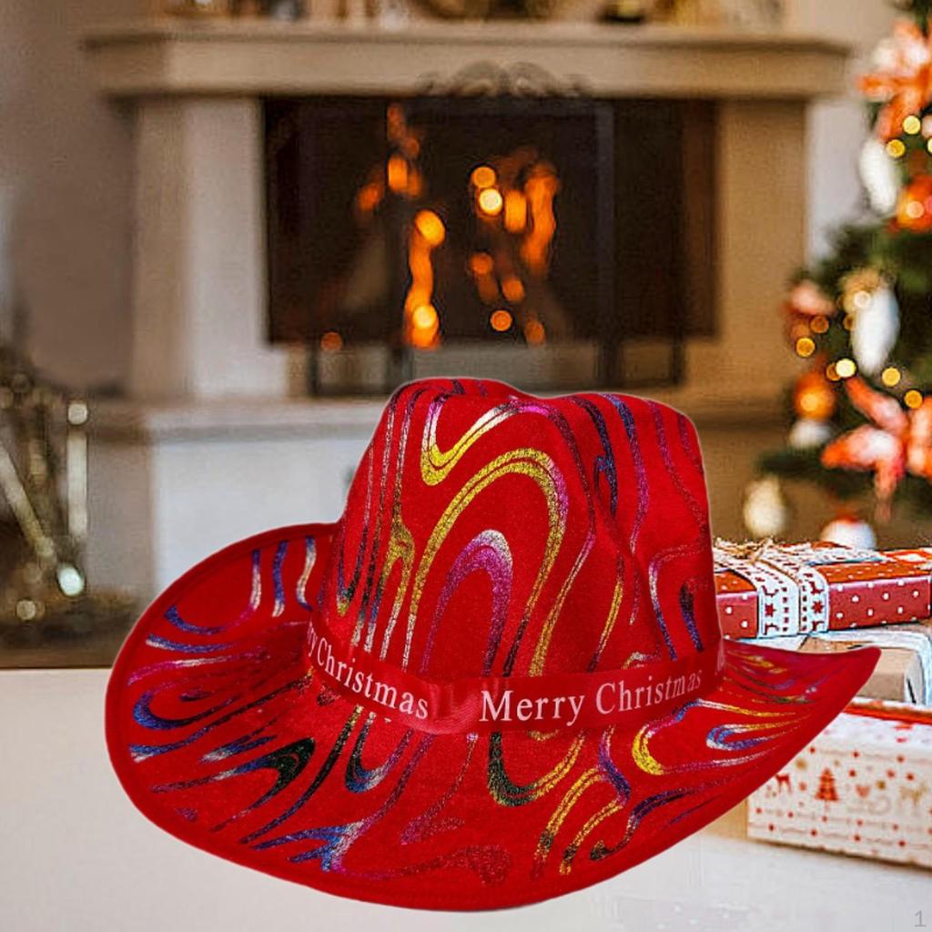 Weihnachts-Cowboyhut Lässig für Bühnenauftritte Karneval Reisen