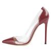 Hot-selling Pointed Splicing Transparent Cm High-heeled Women's Versatile Single Shoes
