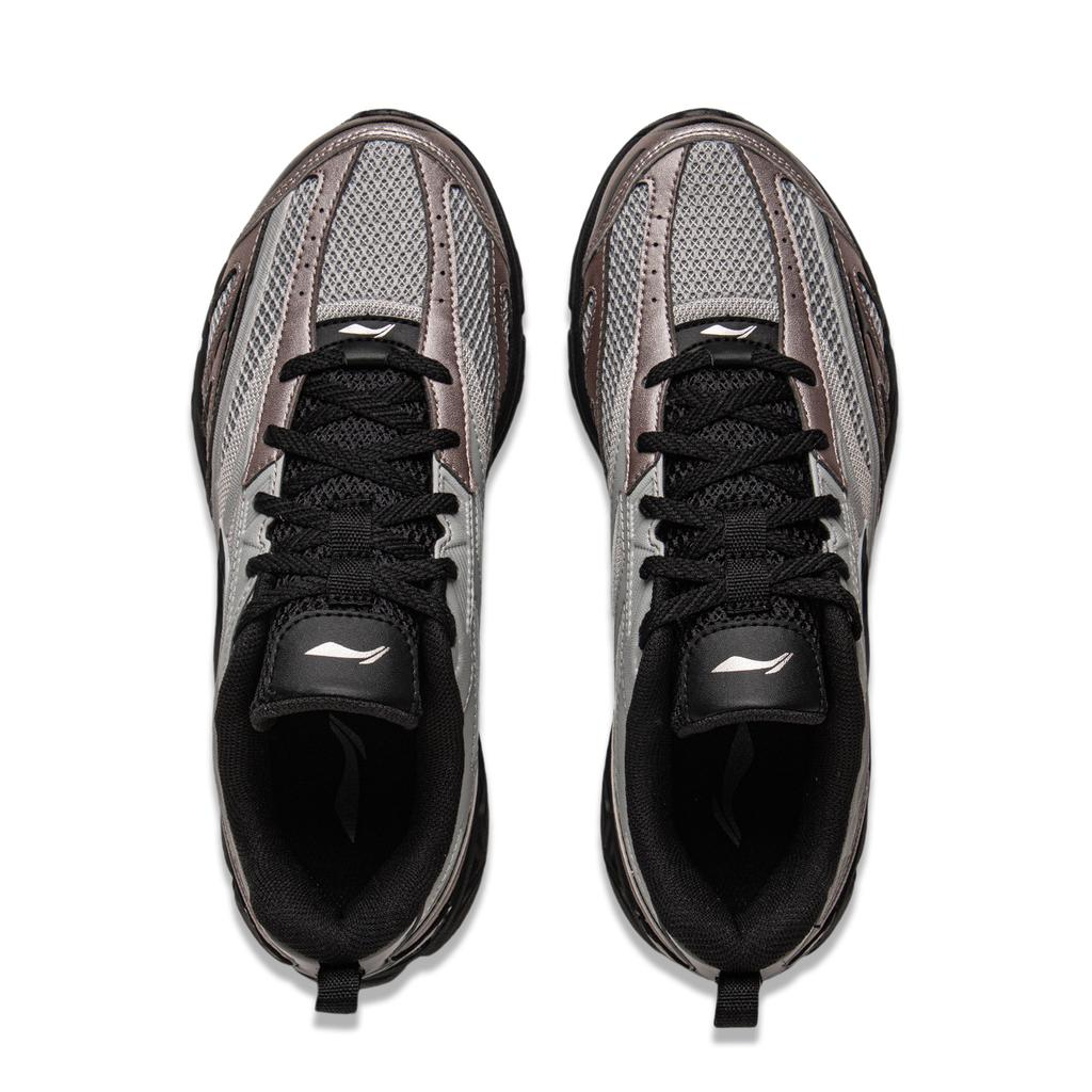 Li Ning Fuyiao 2.0 V2 Classic Retro Shock Absorbing Non-Slip Wear-Resistant Low-Top Casual Running Shoes Women sneaker Gray ARXV002-5