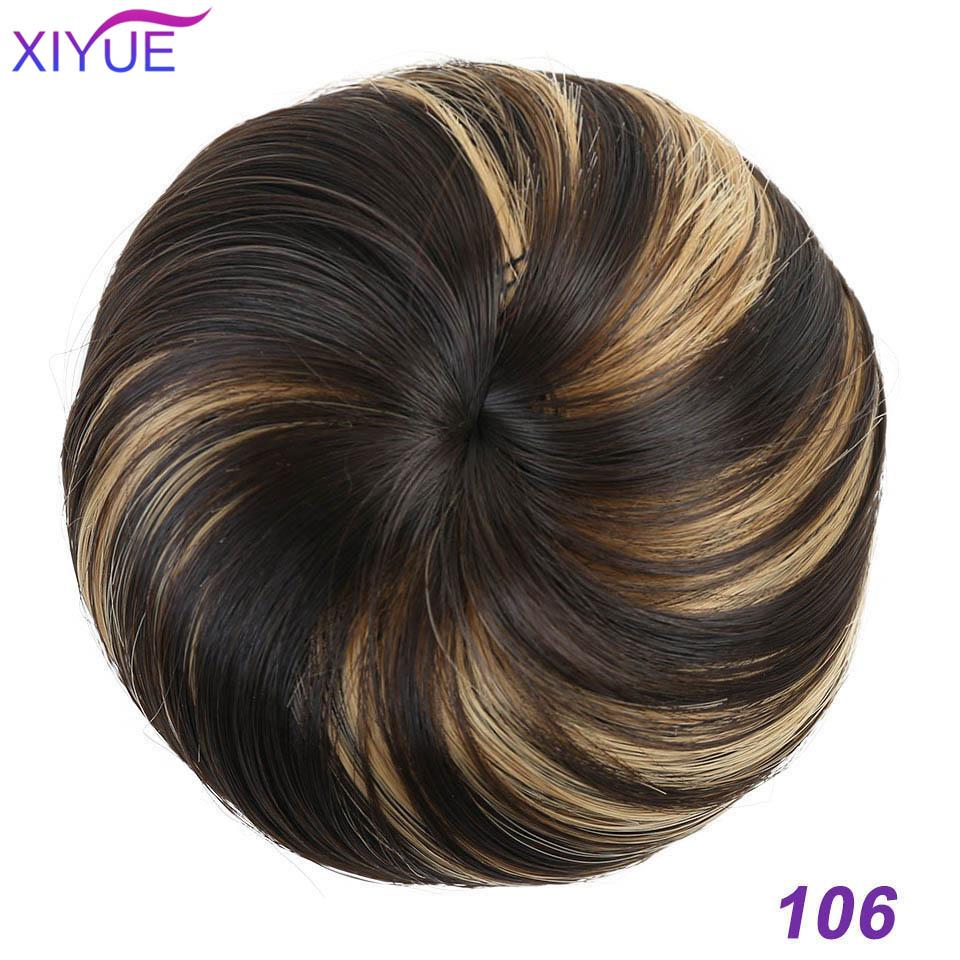 Synthetic Hair Bun Scrunchie Chignon Elastic Band Made Of Hair Clips High Temperture Fiber Hairpiece Ponytail Headwear