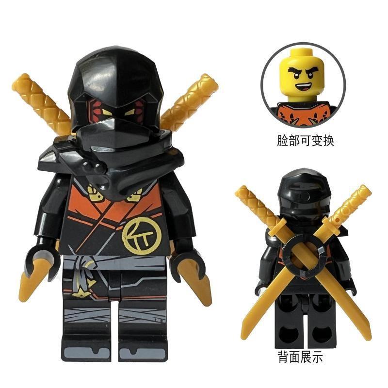 Ninja Warrior Superhero Doll With Weapon Single Building Block Assembly Toy