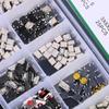 250Pcs 10-Types Tactile Push Button Switch Car Remote Control Keys Tablet Actile Push Button Touch Microswitch Assortment Kit