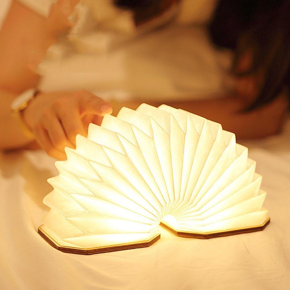 2 Colors Lights Folding Book Lamp Portable Led Table Lamp 3D Creative Paper Lantern  Birthday Gift