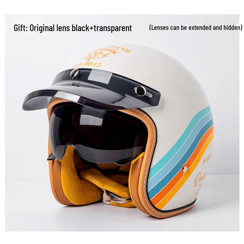 Unisex American Cruiser 3/4 Motorcycle Helmet