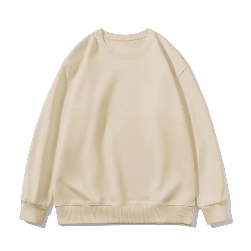 Sudadera con capucha de color liso, forrada de forro polar antipelusas, para Otoño/Invierno 2023, para Hombre y Mujer - Holgada, Cuello Redondo