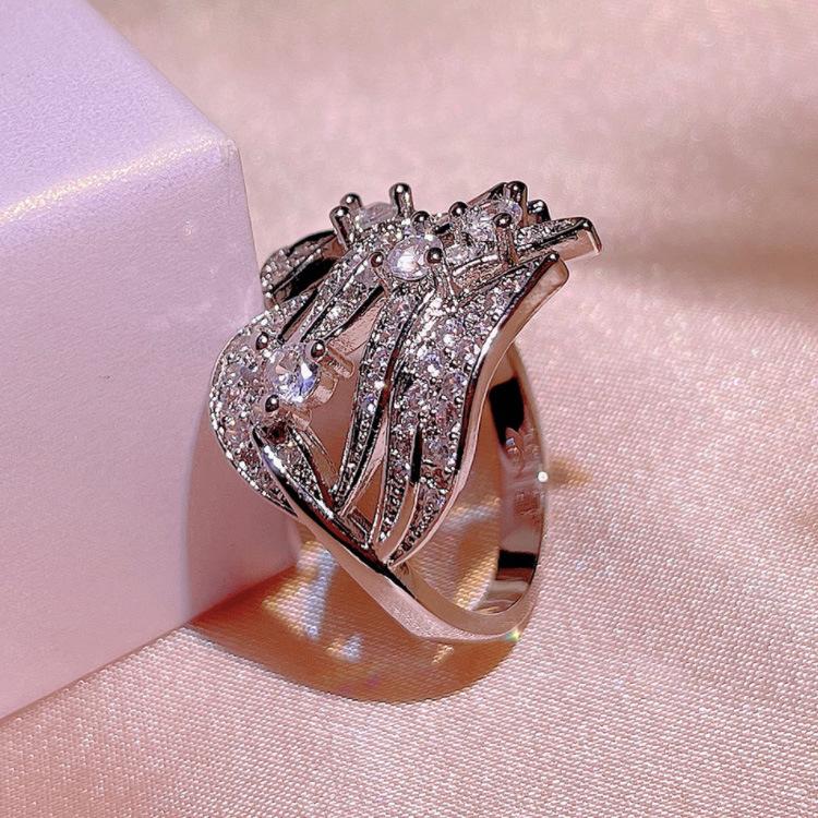 Hot New Creative Cocktail with Diamond encrusted Rattan Ring