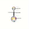 Glamorous Stainless Steel Belly Rings with Rhinestones for a Dazzling Summer Look