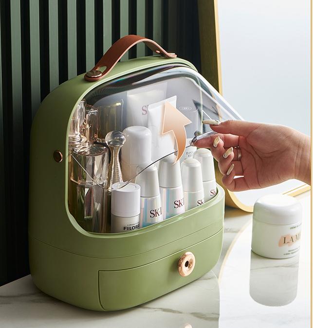 Cosmetic Storage Box Large Capacity Desktop Beauty Makeup Organizer Waterproof Dustproof Skin Care Storage Drawer For Bathroom