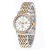 Trendy Rhinestone Ladies Casual Quartz Watch with Alloy Band