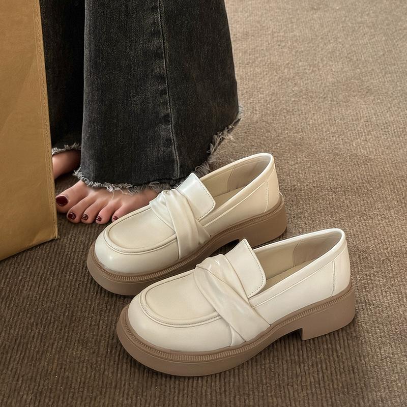 British Style Small Leather Shoes Women's Shoes Student Korean Version 2025 Spring and Autumn New Loafers Women's Spring Platform Single Shoes