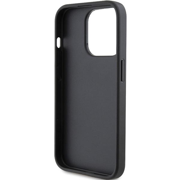 Karl Lagerfeld Klhcp15Lsapkcnpk Iphone 15 Pro 6.1 Czarny/Black Hardcase Saffiano Cardslot Karl&Choupette Metal Pin