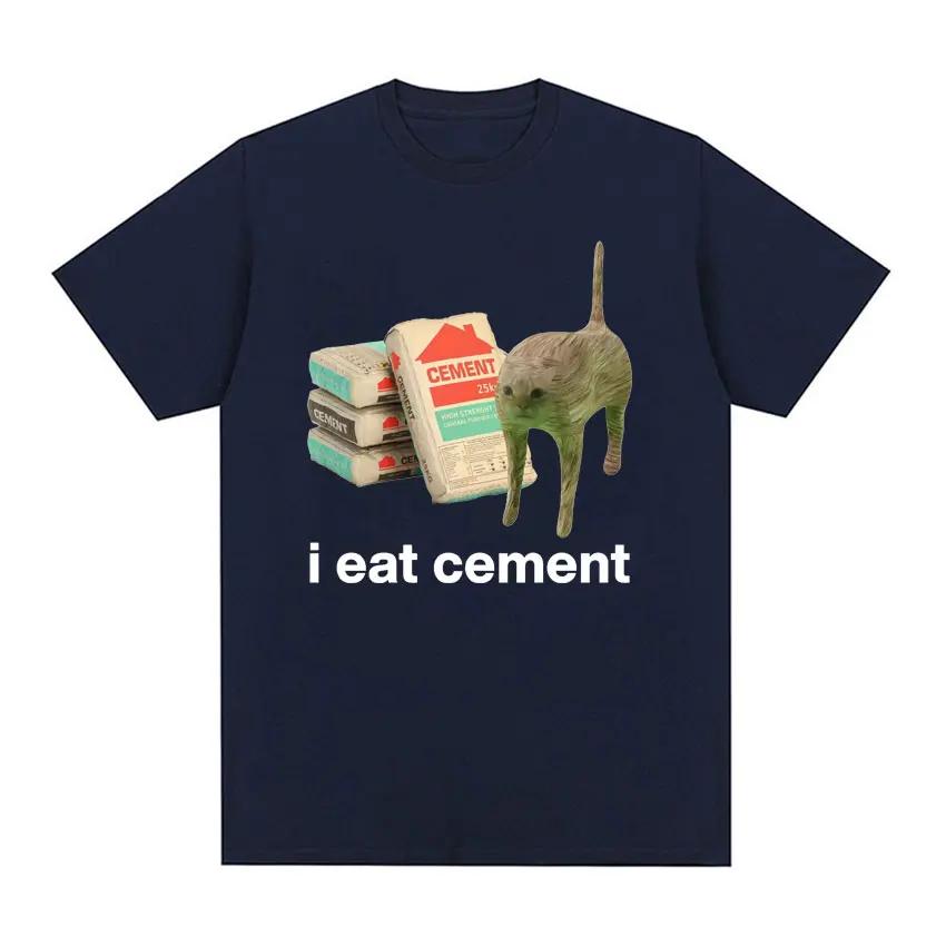 Jem Cement Przeklęty Kot Śmieszny Mem T-shirt dla Mężczyzn Kobiet Moda Casual Krótki Rękaw T-shirty Męskie Oversize Bawełniany T-shirt Top