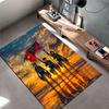 Anime Sunset Warriors Carpet suitable as a non-slip mat for the living room or bedroom sofa