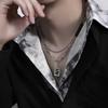 Pearl Necklace Men's Trendy Design Men's Titanium Steel Does Not Fade High Street Ins Trendy Brand Pendant Accessories
