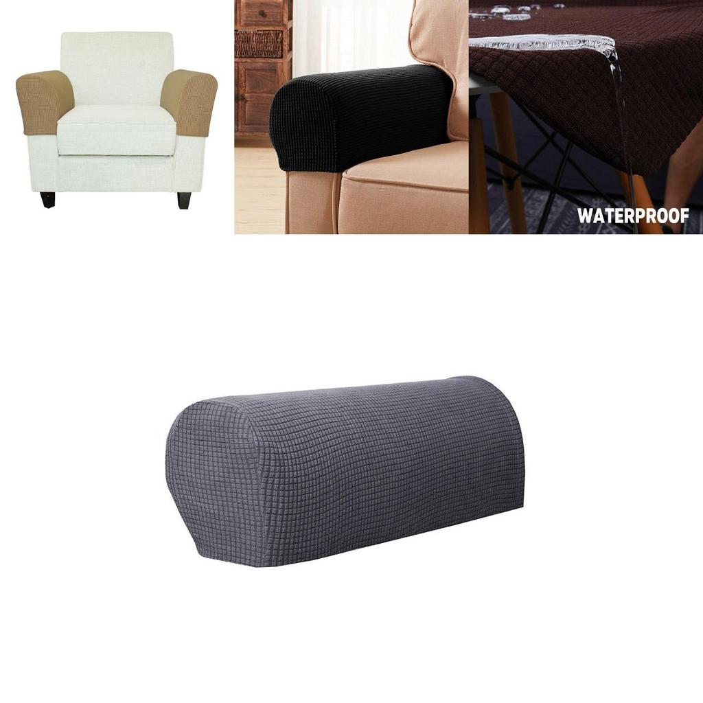 Armrest Covers 2pcs Stretch Set Chair Sofa Arm Protectors Couch Cover Removable