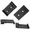 4Pcs 1.02 Width DIN Rail Mount Clip Black Universal DIN Rail Fixed Clamp Aluminum Alloy Snap In Din-Rail Mounting Brackets