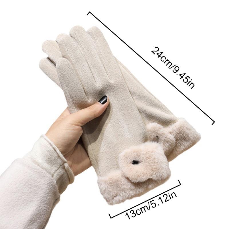Women Cold Proof Windproof Touch Screen Outdoor Sports Touchable Screen Warm Full Finger Driving Mittens Winter Gloves