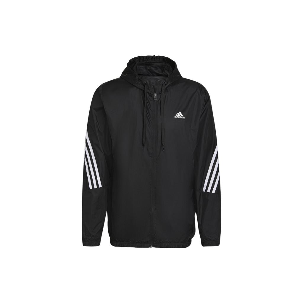 Adidas Mts Wvn Hooded Striped Sports Suit Men Sportswear Black H15580