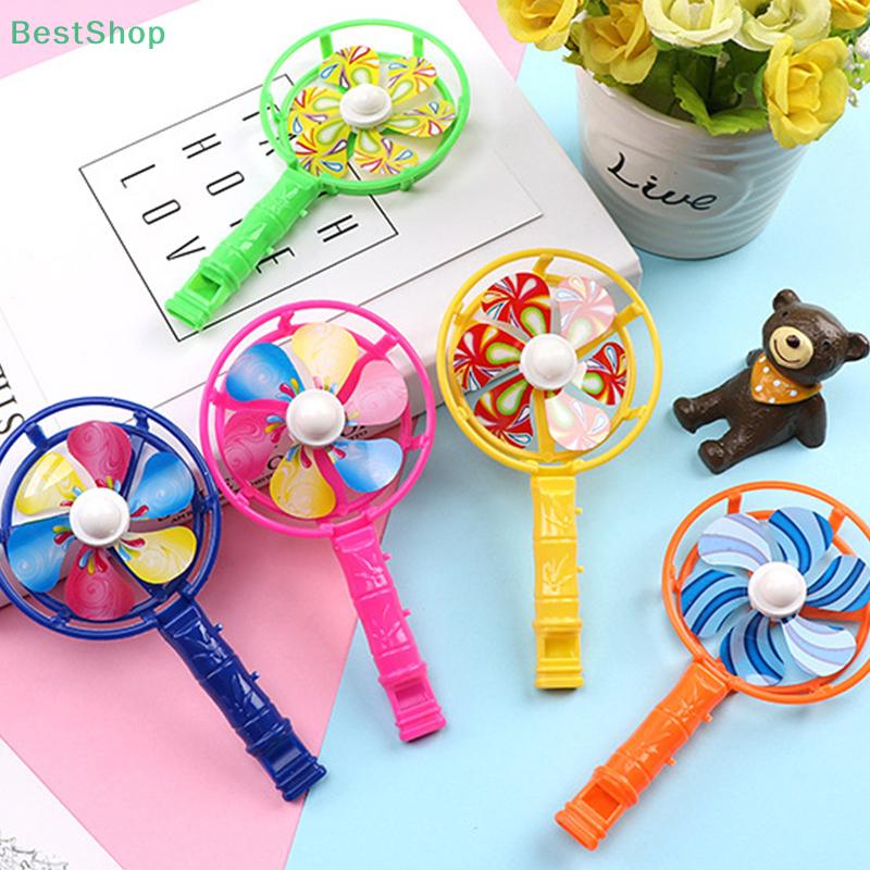 10Pcs Plastic Kids Whistle Windmill Toy Birthday Party Gifts