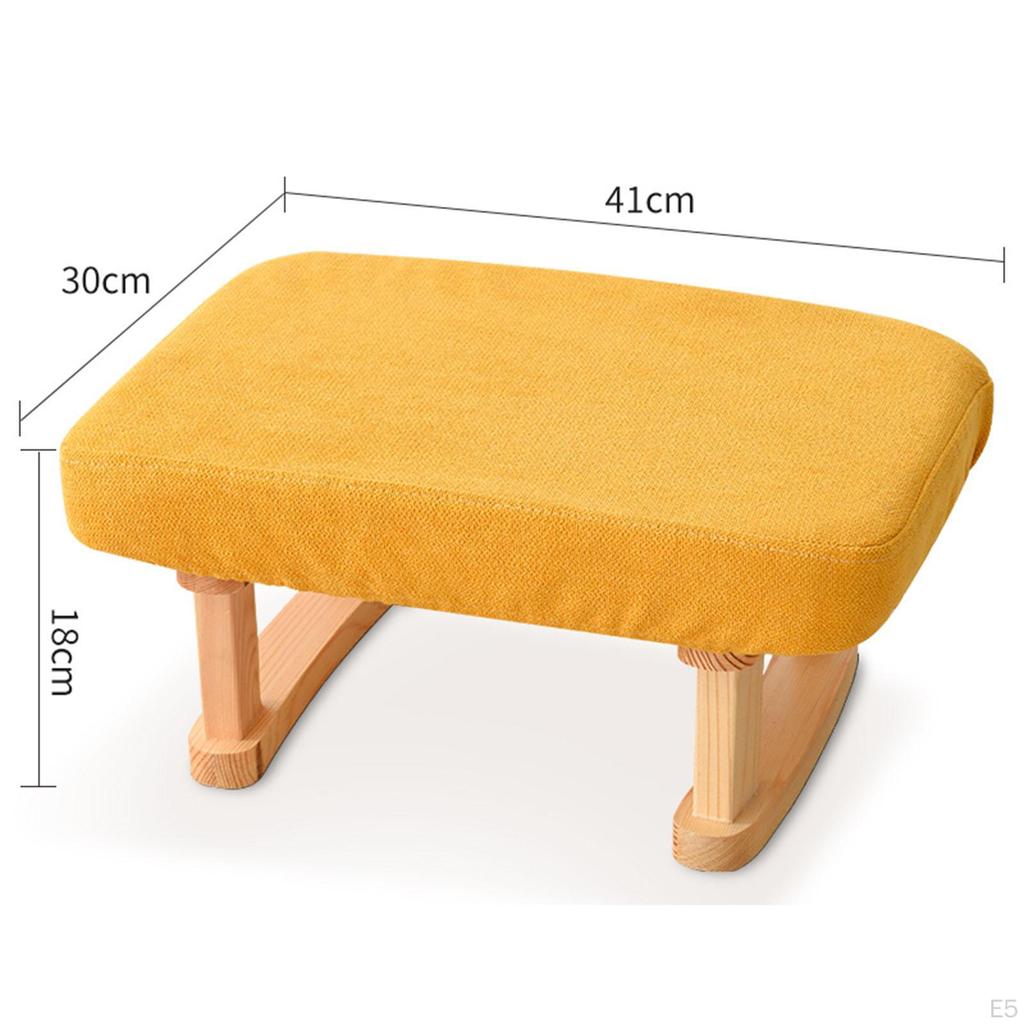 Ottomane Fußstütze mit Holzbeinen für Zuhause und das Büro