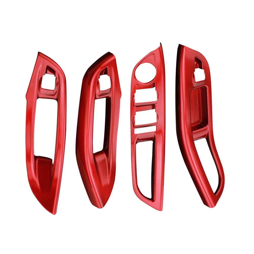 4Pcs/ser Car Window Lifter Panel Frame Decoration Cover Trim Sticker for Ford Focus 3 MK 3 2015 2016 2017 2018