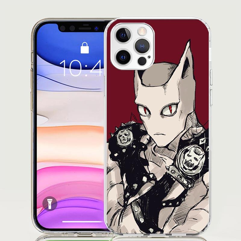 JoJo Kira Yoshikage Killer Queen Phone Case For iPhone 17 Air 16 15 Plus 11 14 Pro Max 13 Mini 12 7 8 + SE Pattern Art Customize