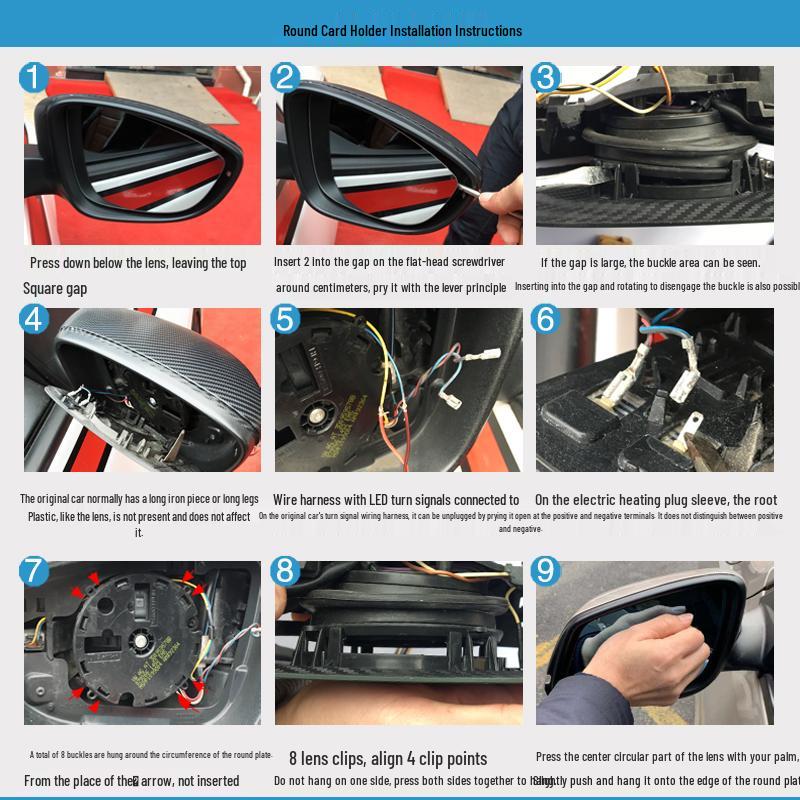 Suitable for Toyota RAV4 Wildlander Reversing Mirror Lens, Left and Right, for New and Old Models.