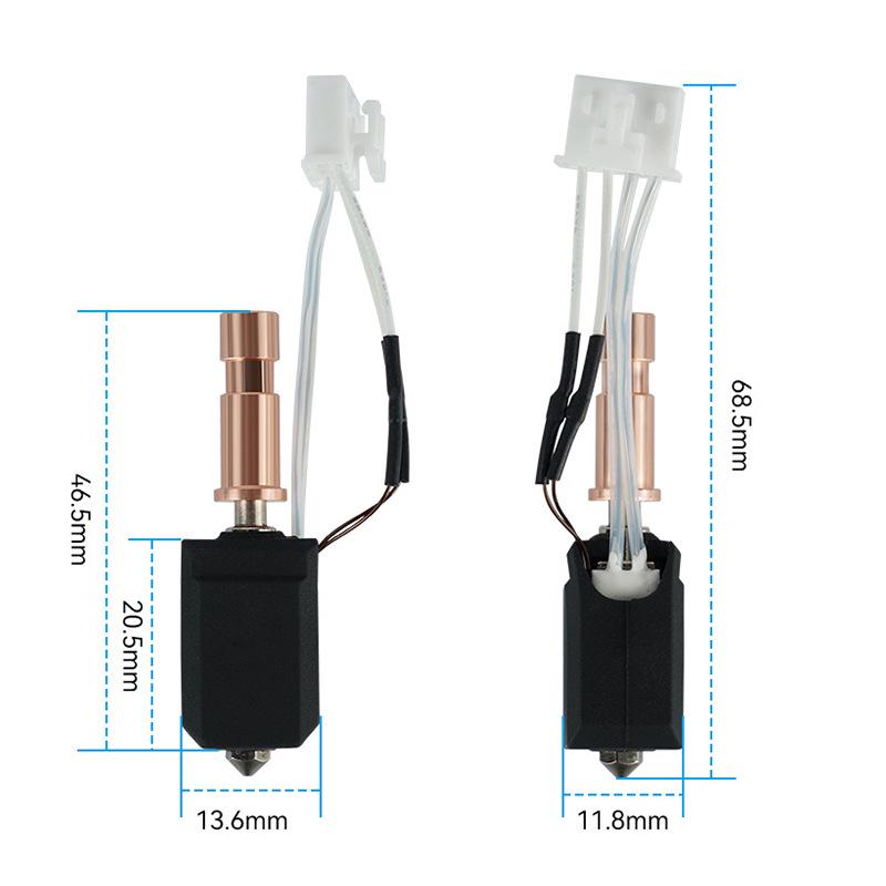 Anycubic Kobra S1 3D Printer Upgrade: Hardened Steel/Ceramic Nozzle & Bamboo Extruder Combo