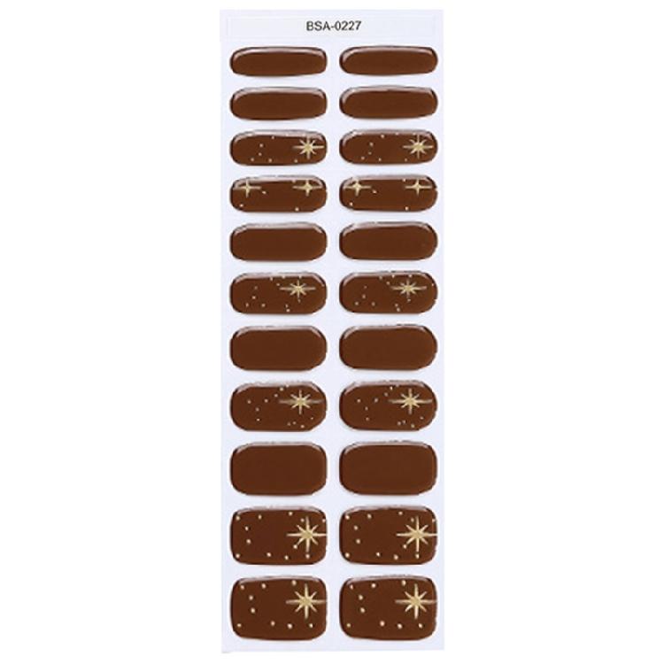 22Pcs Gel Nail Strips Gel Nail Stickers No Curing Necessary Fashion Nail Art Easy Application for Professional Look