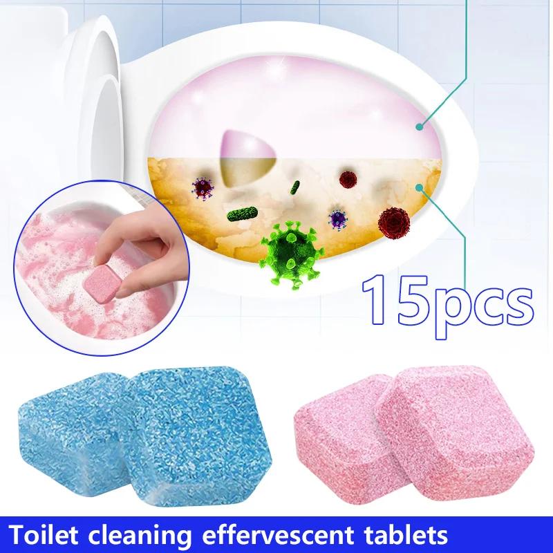 15PCS Toilet Cleaning Effervescent  Deodorant Yellow Dirt Cleanin Products for Home Fragrance Freshener Bathroom Domestic Garden
