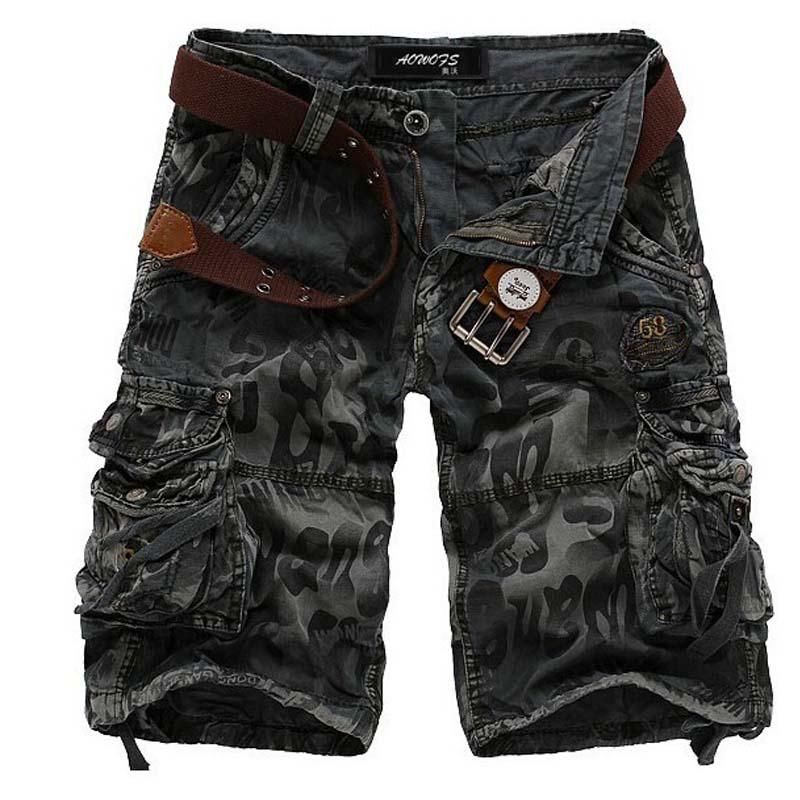 Season Camouflage Shorts Men's Five Pants Trend Multi-pocket Tooling Pants Loose Straight Pants Men main image 0