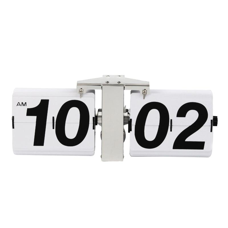 

Перекидные настольные часы с автоматическим перекидным настенным креплением, работающие от батареек, с большими цифрами, идеально подходят для украшения дома, офиса, школы, отеля, подарков