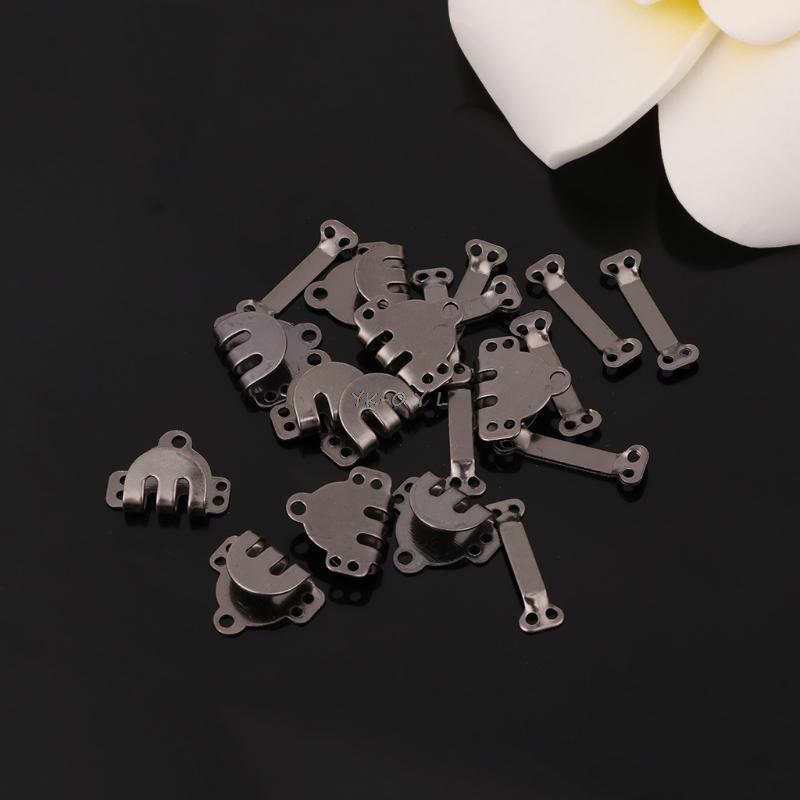 10x Trouser Skirt Hooks + Bars Fasteners For Suit Pants Extenders Tailor Sewing